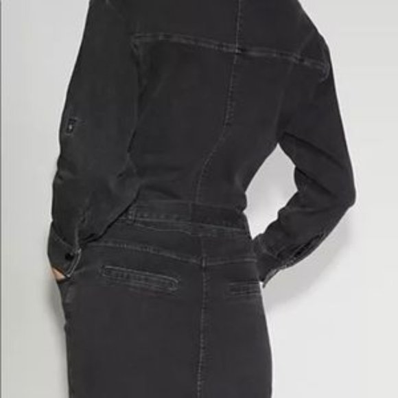 ZIP-FRONT Black DENIM DRESS - GABRIELLE UNION COLLECTION - Size Small NWT - Picture 9 of 10